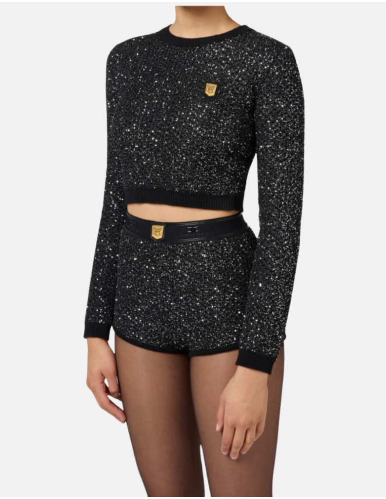 ELISABETTA FRACHI Pull noir - MK33M