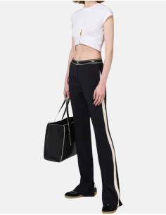 Pantalon droit pantalon elisabetta franchi droit noir 2