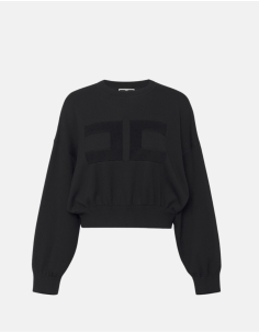 ELISABETTA FRANCHI Maille noire - MK76Q