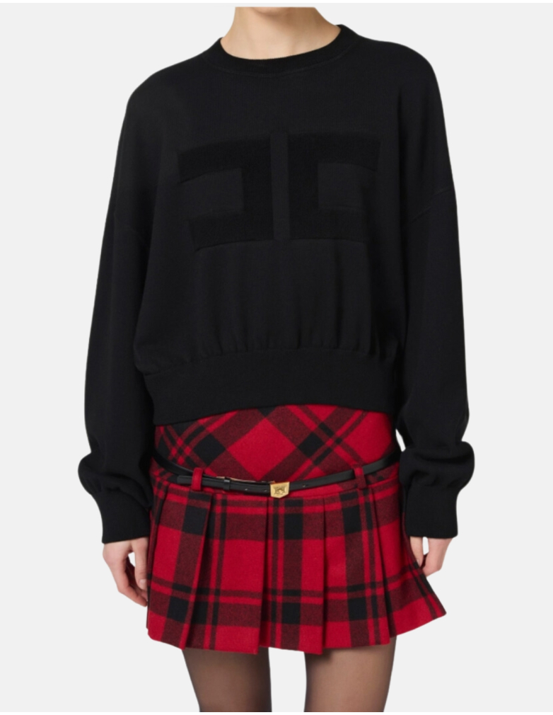 ELISABETTA FRANCHI Maille noire - MK76Q