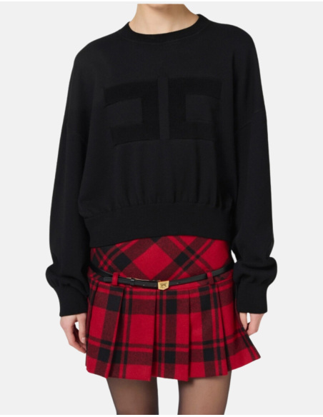 ELISABETTA FRANCHI Maille noire - MK76Q