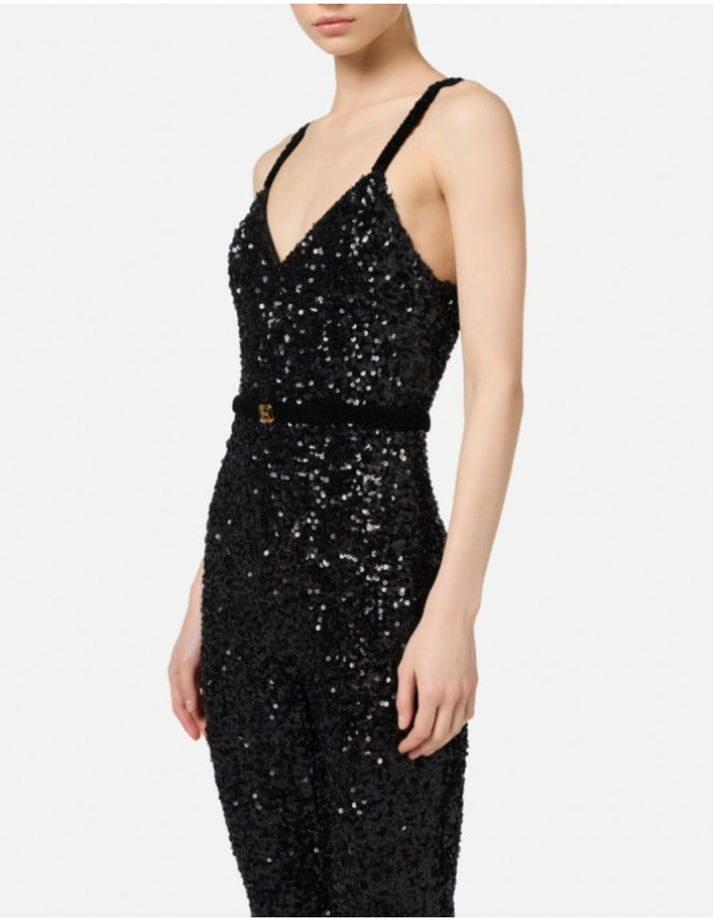 combinaison noir elisabetta franchi promo