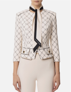 veste elisabetta franchi imprimé losange logo boutique nice