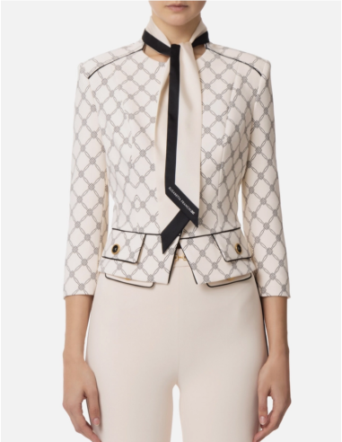 veste elisabetta franchi imprimé losange logo boutique nice