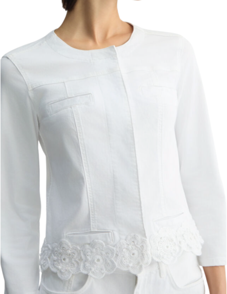 LIU JO Blouson avec Broderie Blanc - WA5456
