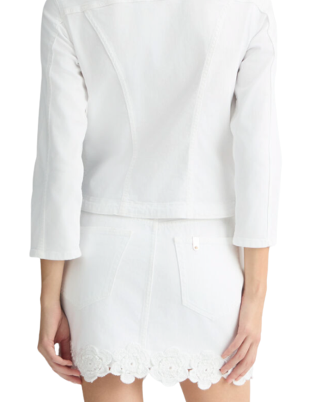 Veste en denim de couleur