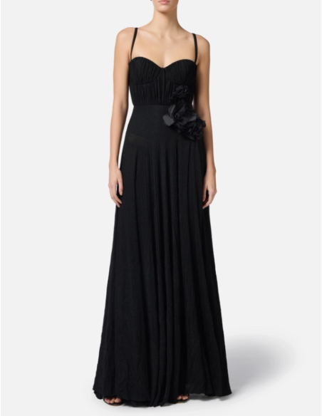 robe longue noir elisabetta franchi nice france french riviera