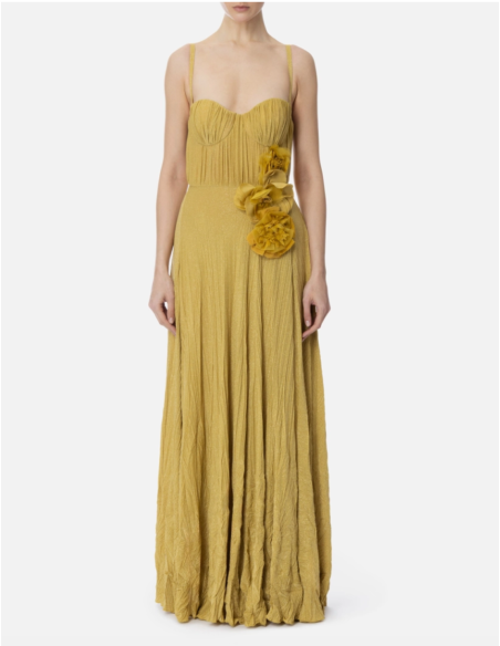 robe moutarde elisabetta franchi nice france french riviera shop