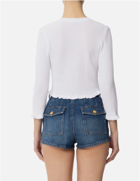 gilet maille blanc elisabetta franchi france nice boutique