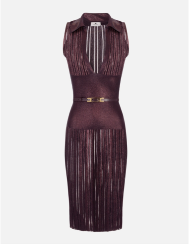 Robe lamée Merlot Elisabetta Franchi – Movida Store Nice