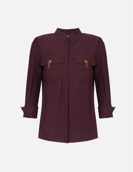 ELISABETTA FRANCHI Chemise merlot - CA122