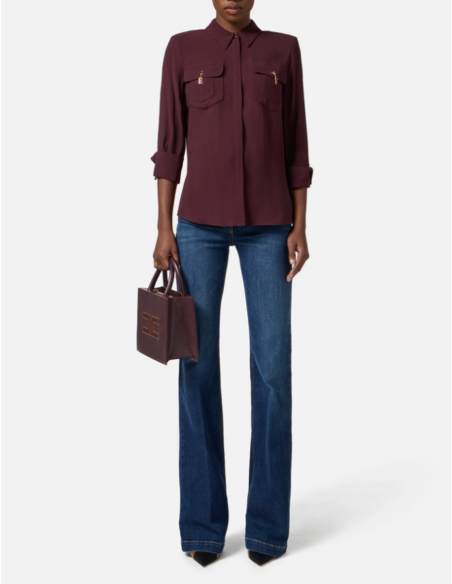 ELISABETTA FRANCHI Chemise merlot - CA122