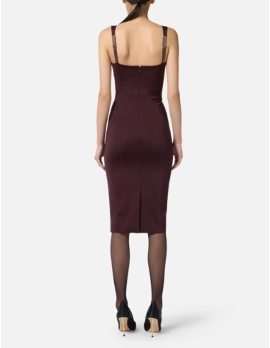 elisabetta franchi dress burgrundy