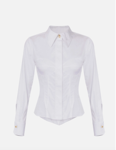 chemise coton blanche luxe