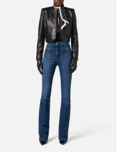 Veste en cuir elisabetta franchi nice 2