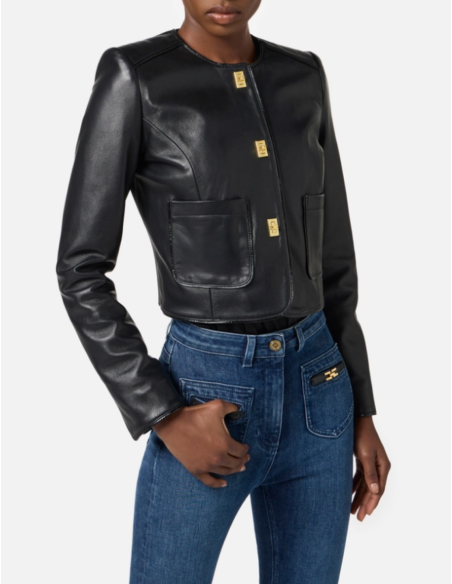 cuir noir elisabetta franchi nice boutique