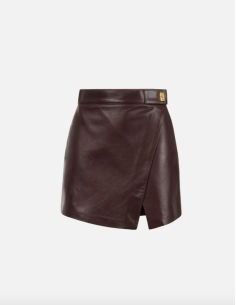jupe portefeuille cuir elisabetta franchi nice france