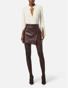 jupe portefeuille cuir elisabetta franchi nice france 2