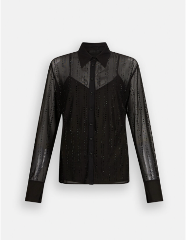 chemise en tulle noire liu jo nice boutique