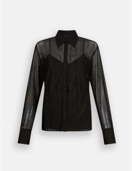 chemise en tulle noire liu jo nice boutique