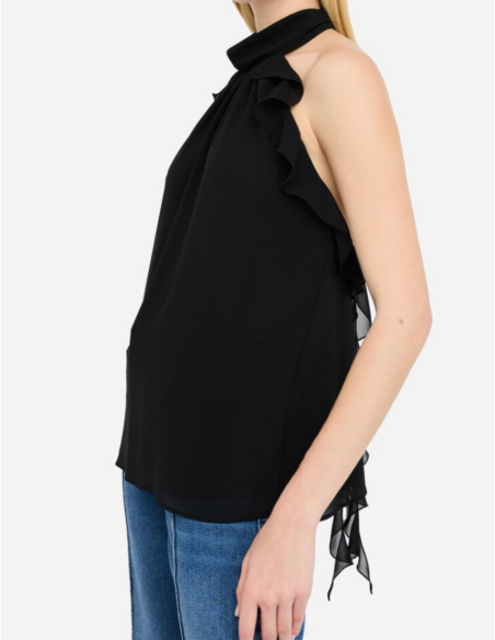 Top Liu Jo noir volants élégant