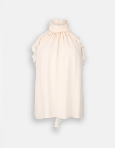 Top Liu Jo noir avec volants