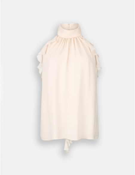 Top Liu Jo noir avec volants