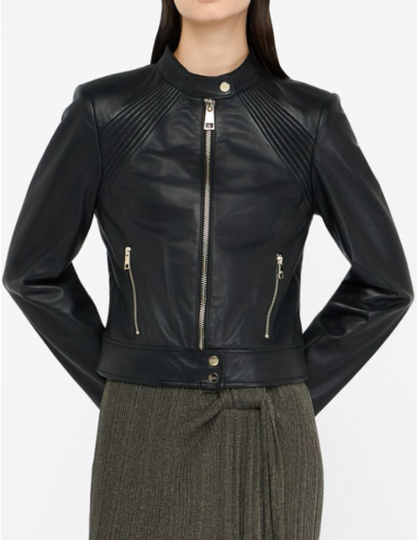 veste en cuir liu jo marque nice