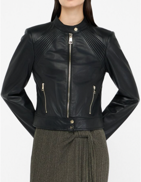 veste en cuir liu jo marque nice