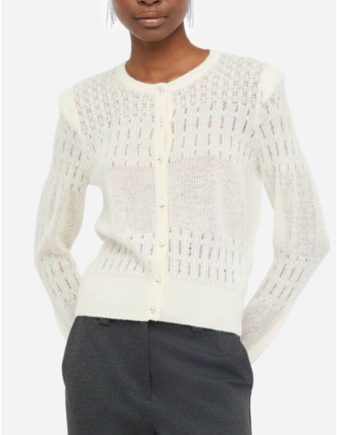 cardigan maille blanc liu jo nice 06 boutique