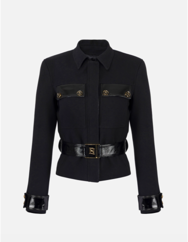 blouson noir elisabetta franchi nice boutique