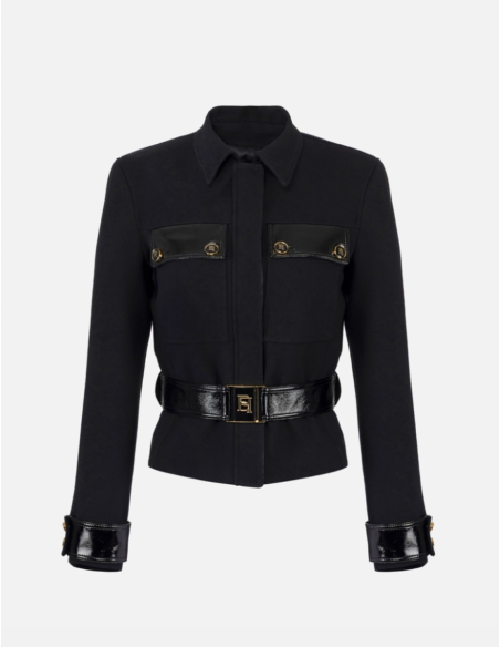 blouson noir elisabetta franchi nice boutique