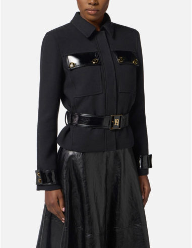 manteau noir elisabetta franchi nice boutique