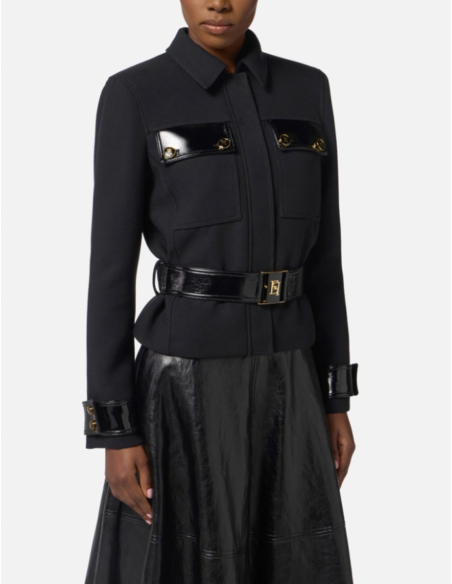 manteau noir elisabetta franchi nice boutique