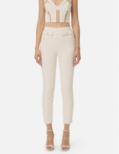 pantalon ecru elisabetta franchi nice shopping