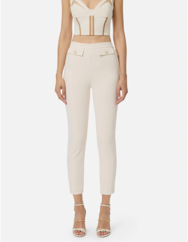 pantalon ecru elisabetta franchi nice shopping