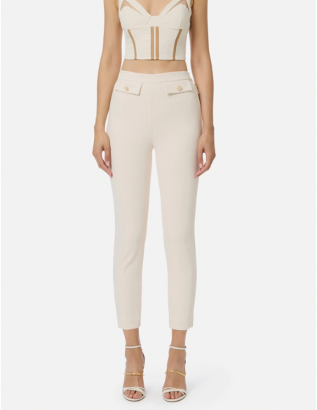 pantalon ecru elisabetta franchi nice shopping