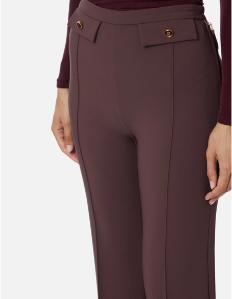 pantalon burgundy elisabetta franchi nice boutique