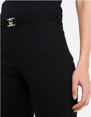 pantalon évasé noir liu jo nice