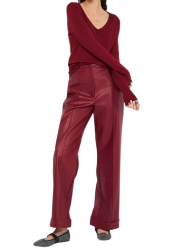 LIU JO Pull col V rouge - MF5227