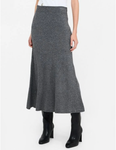 jupe maille grise liu jo nice boutique