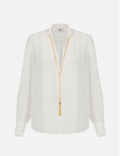 ELISABETTA FRANCHI Chemise collier ivoire - CA133