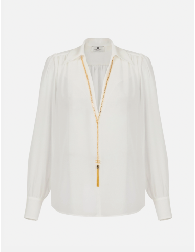 ELISABETTA FRANCHI Chemise collier ivoire - CA133