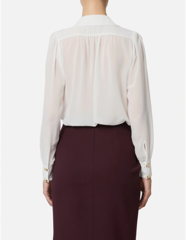 ELISABETTA FRANCHI Chemise collier ivoire - CA133