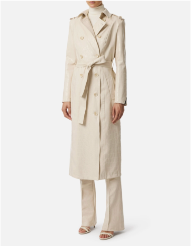 trench crème de luxe cuir