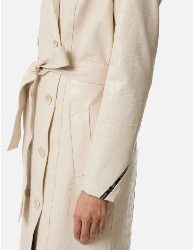 trench similicuir beige