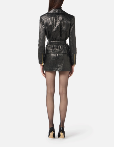 jupe elisabetta franchi en cuir