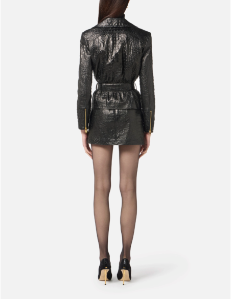 jupe elisabetta franchi en cuir