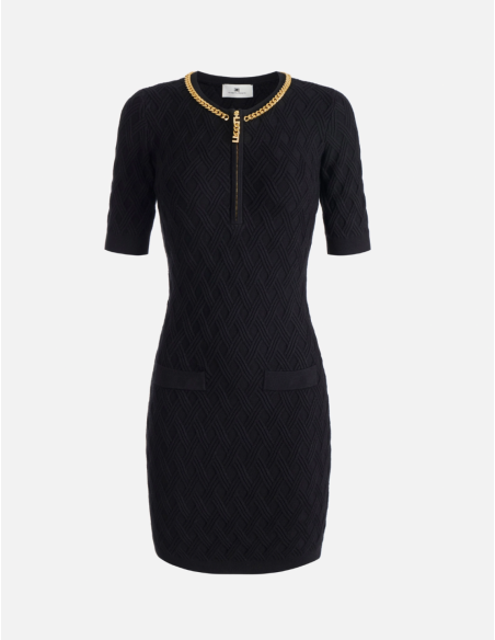 Robe en Maille noire Elisabetta Franchi Nice