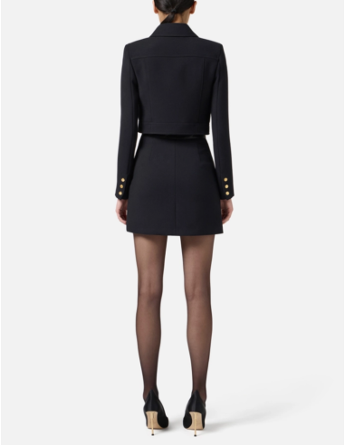 Blouson noir habillé